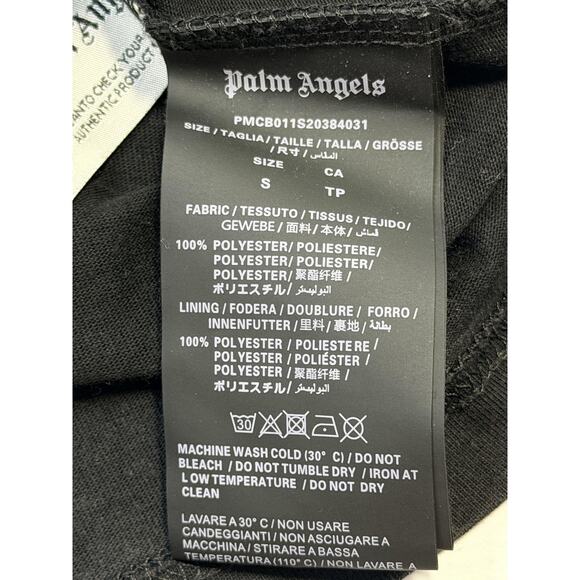 Palm Angels New York Spray Logo Shirt Mens Small Black Graphic Tee Streetwear - Picture 6 of 7